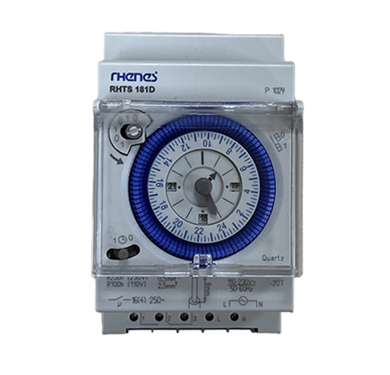 RHTS181D- INTERRUPTOR HORARIO MODULAR ELECTROMECÁNICO