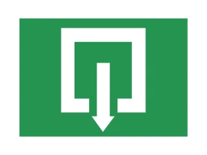 ACCESORIO BANDEROLA EVACUACIÓN SALIDA 318x324