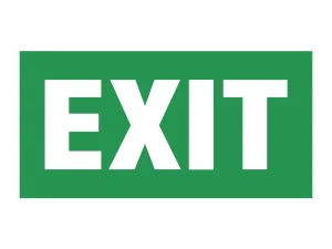 ACCESORIO BANDEROLA EVACUACIÓN "EXIT" 318x160