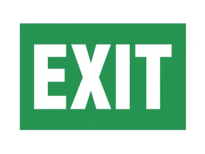 ACCESORIO BANDEROLA EVACUACIÓN "EXIT" 318x160