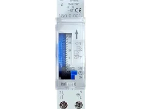 Interruptor Horario Modular Electromecánico 1 Módulo 230VAC Reserva 100h